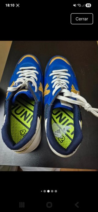 Zapatillas Munich Azul y Dorado