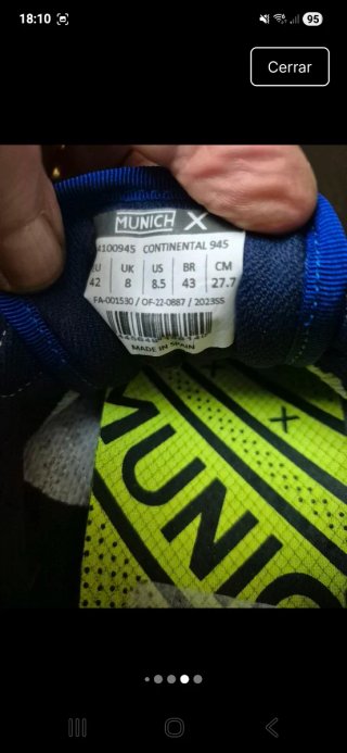 Zapatillas Munich Azul y Dorado