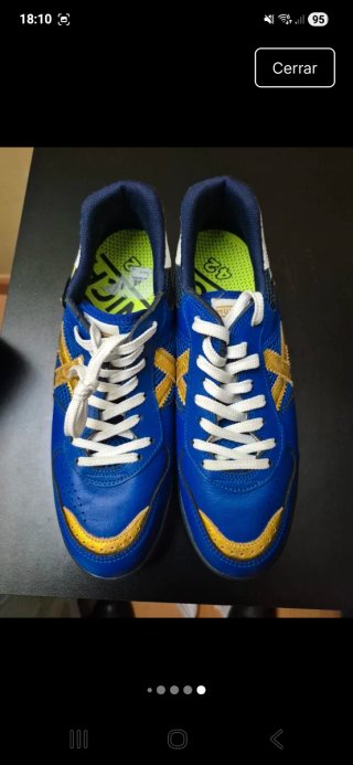 Zapatillas Munich Azul y Dorado