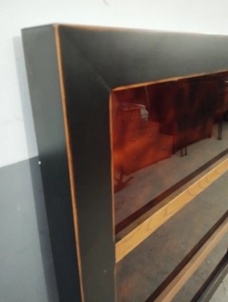 Cabecero de madera y cristal