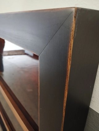 Cabecero de madera y cristal
