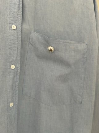 Camisa oversize azul mujer