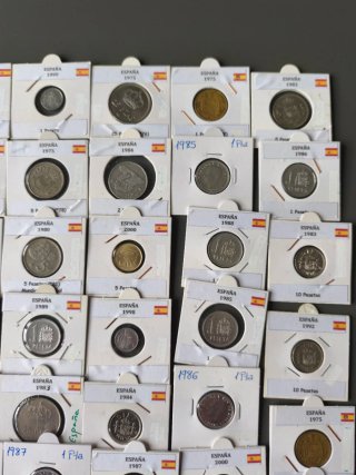 Lote Monedas España Franco y Rey J.C. I