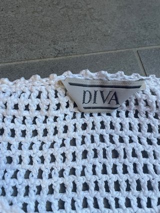 Top uncinetto DIVA bianco taglia unica