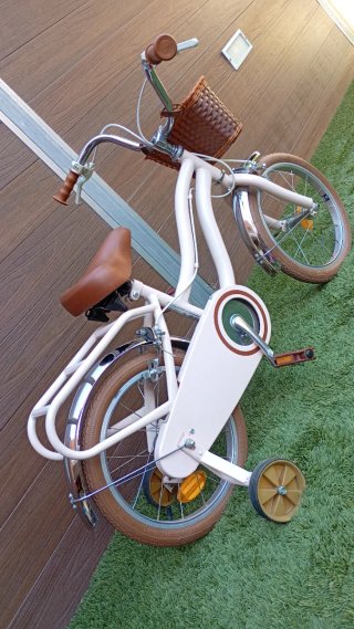 Bicicleta niña vintage rosa 16