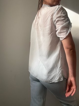 Massimo Dutti Silky Feel Blouse Short Sleeve
