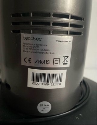 Ventilador Cecotec Torre Negro/Plata