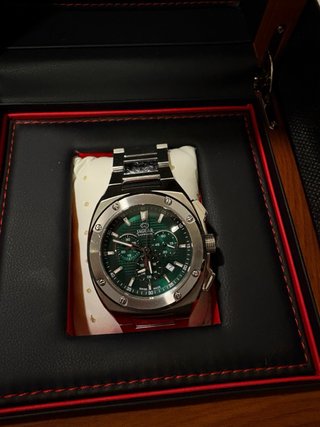 Reloj Jaguar Suizo Verde y Plateado