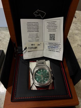 Reloj Jaguar Suizo Verde y Plateado