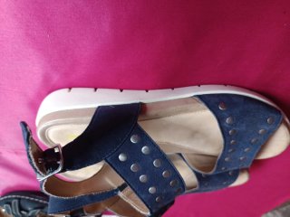 Sandalias Ortopédicas Azul y Plata