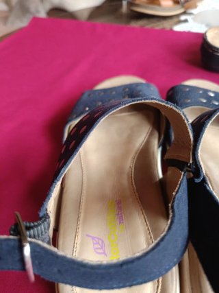 Sandalias Ortopédicas Azul y Plata