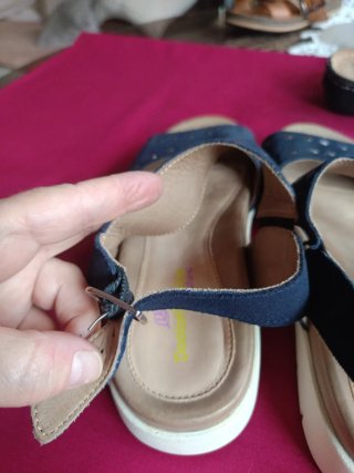 Sandalias Ortopédicas Azul y Plata