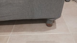 Sofá gris Ikea