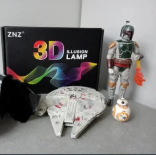 Lámpara LED Star Wars + Figuras. Varios precios