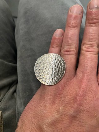 Anillo grande Plata 925 Texturizado