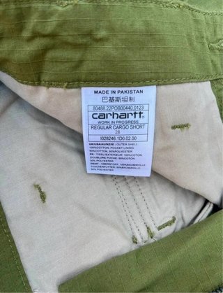 Pantalón corto cargo Carhartt verde