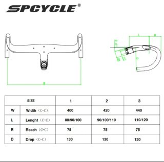 Manillar Integrado Carbono Bicicleta 42×120mm