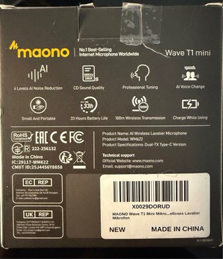Maono Wave T1 Mini Micrófono Inalámbrico
