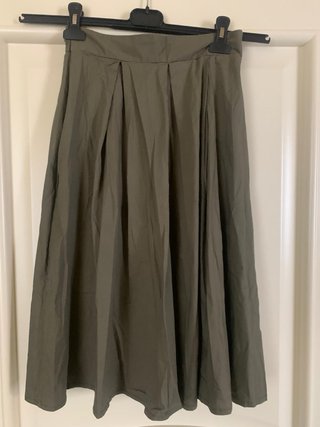 Gonna longuette verde oliva per donna Eclipse