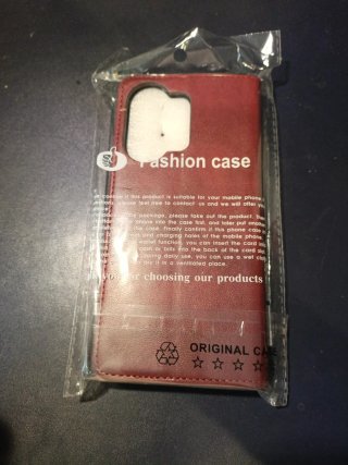 Funda móvil cuero rojo
