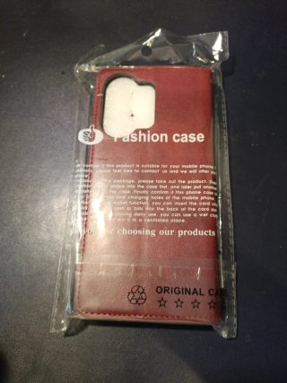 Funda móvil cuero rojo
