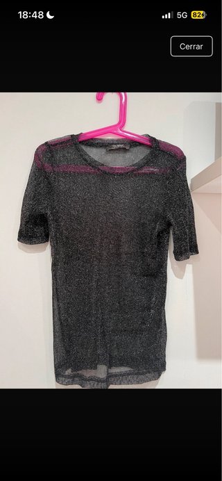 Camiseta Zara Transparencias Talla Única
