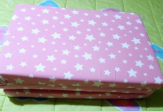 Colchón Cuna Viaje Estrellas Rosa