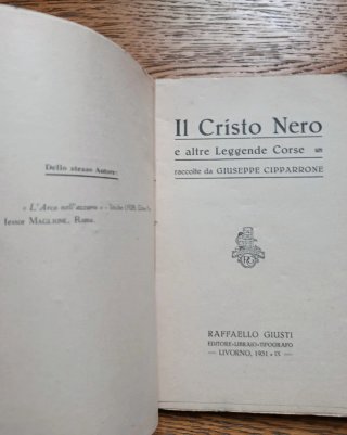 Il Cristo Nero e Leggende Corse/G. Cipparrone