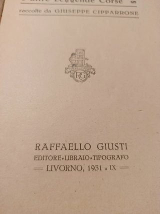 Il Cristo Nero e Leggende Corse/G. Cipparrone