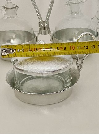 Set Olio Aceto Formaggio Vetro Metallo