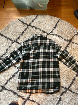 H&M Camisa Cuadros Verde y Blanca