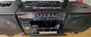 Sharp WQ-T238 Boombox Radio Cassette revisionato