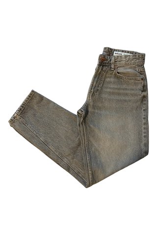 Jeans Bershka Straight Fit Lavaggio Acido Grigio