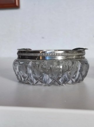 Cenicero cristal y frasco vintage