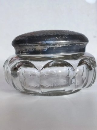 Cenicero cristal y frasco vintage