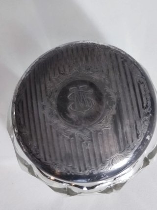 Cenicero cristal y frasco vintage