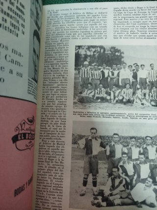 Atlético Madrid antigua vintage periódico revista