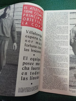 Atlético Madrid antigua vintage periódico revista
