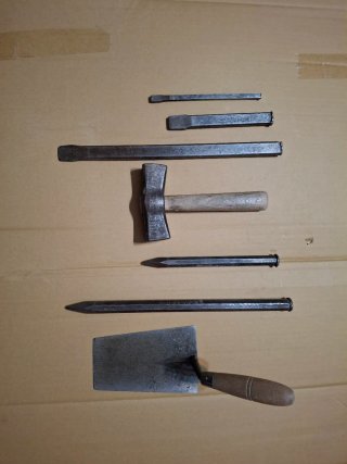 Juego herramientas albañilería