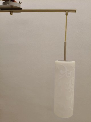 Lampadario moderno 2 luci metallo a sospensione