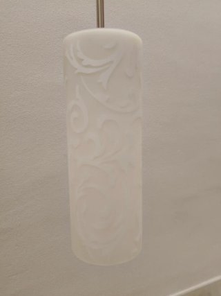 Lampadario moderno 2 luci metallo a sospensione