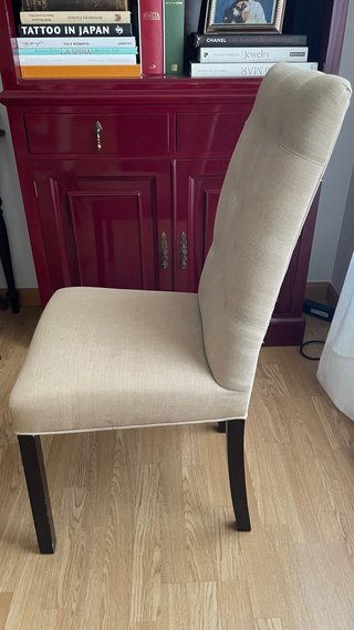 8 Sillas Comedor Tapizadas Beige