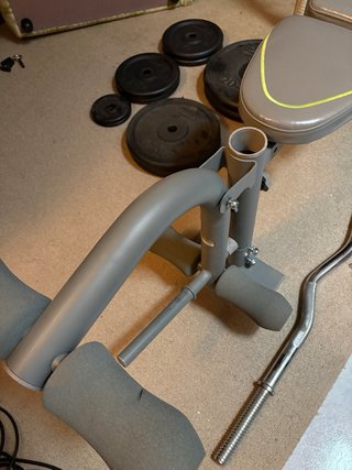 Banco de pesas completo Domyos + 82kg en discos
