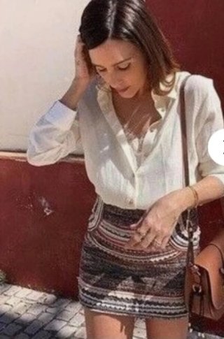 Minifalda boho multicolor