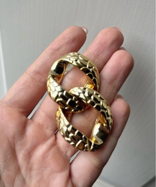 Orecchini Shein effetto catena oro