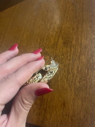 Orecchini Shein effetto catena oro