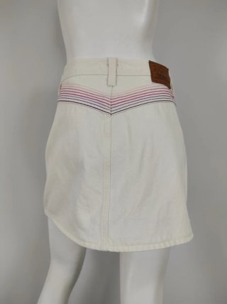 Mini gonna in jeans color panna Levi's