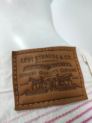 Mini gonna in jeans color panna Levi's
