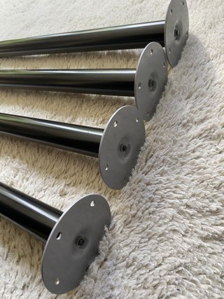 Set 4 patas IKEA ADILS negras 70 cm + placas