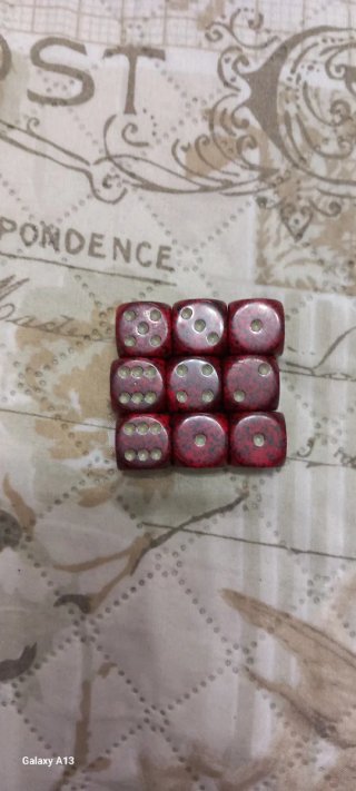 Set 9 Dadi Rossi D6